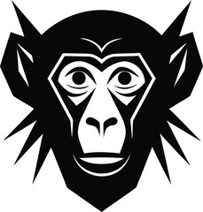 Wild wolf head mascot vector illustration for a tattoo design or powerful animal symbol