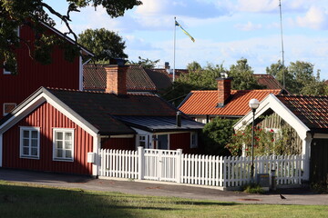 Sweden. Streets and houses in the city of Västervik in Sweden. Kalmar County. © Andrii