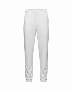 An image of a white Men's Pants isolated on a white background