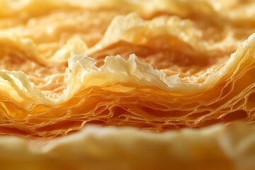 Indulge in the alluring details of this golden, flaky pastry, capturing a moment of pure culinary bliss for breakfast lovers
