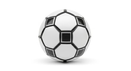 Obraz premium A striking, dynamic black and white soccer ball illustration, featuring intricate geometric patterns, symbolizing global sport and athletic competition, ready for high-energy play on the field