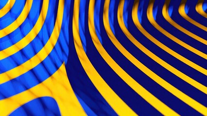 Vibrant Abstract Blue and Yellow Swirls Pattern.