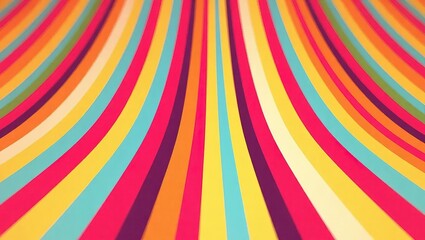 Vibrant Curved Stripes in a Retro Color Palette.