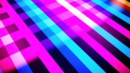Vibrant Diagonal Stripes of Pink Blue and Purple Light.