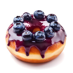 Delicious Glossy Blueberry Fresh Donut Bake Image