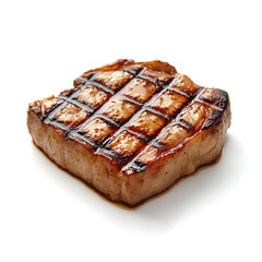 Delicious Grilled Pork Steak Isolated on White Background for Culinary Concepts