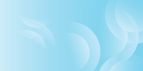 Minimalist banner background, pastel colorful, Light Blue gradations. Circle effect style geometric, abstract background. Vector Illustration