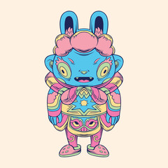 vector art cute mascot illustration design