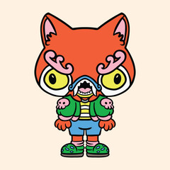 vector art cute mascot illustration design
