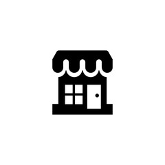 Shop Front Icon Simple Storefront Symbol for Business or Retail Design