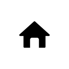 Simple Home Icon Minimalist Symbol for Web Design, Navigation, and User Interface
