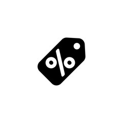 Discount Tag with Percentage Sign Vector Graphic for Sales and Promotions