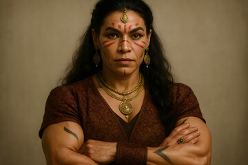 portrait of a young indigenous woman 