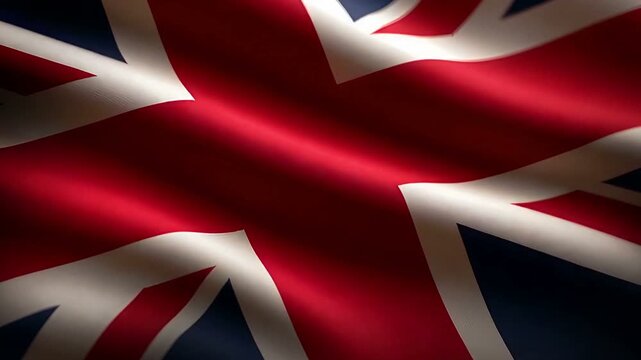 illustrator of United Kingdom National flag waving.