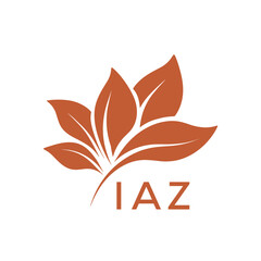 Abstract Floral Logo for Natural Products, JAZ Later Logo, Elegant Plant Emblem with Typography
