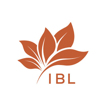 Modern Abstract Botanical Logo with Leaf Motif and Letter mark "IBL" IBL Later Logo, 
