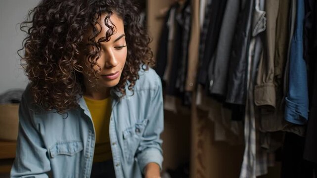 Placing Items in Donation Bag