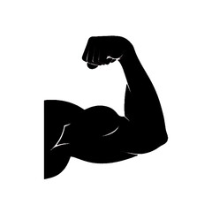 Strong bicep muscle - vector icon