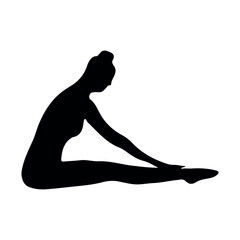Fototapeta premium Meditation Silhouette in Lotus Pose
