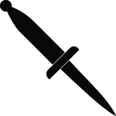 Dagger silhouette vector art illustration