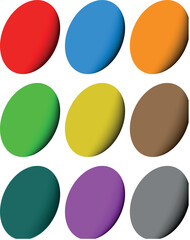 Spring Holiday Easter Vector Collection with Painted Eggs, Chickens, Flowers, and Festive Patterns in Vibrant Red, Pink, Yellow, Green, and Purple Colors