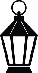Lantern silhouette vector art illustration