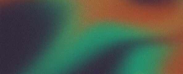 Abstract blurry teal, orange, and dark-green gradient background.