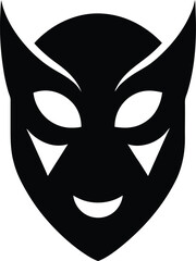 Mask silhouette vector art illustration