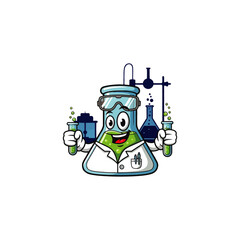 Chemical lab icon flat vector design.