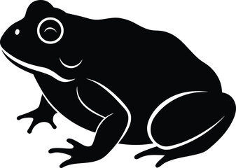 Toad silhouette vector art illustration