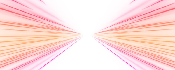 Vibrant pink speed lines flow horizontally with soft orange and yellow glows, showing fast motion in PNG format. The glowing vector-style image adds depth and light. Perfect for digital visuals.
