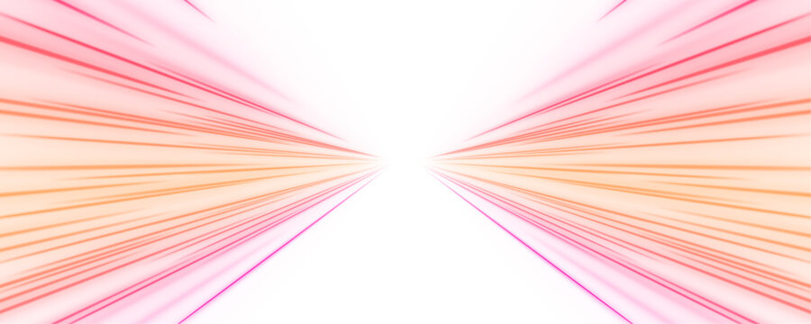 Vibrant pink speed lines flow horizontally with soft orange and yellow glows, showing fast motion in PNG format. The glowing vector-style image adds depth and light. Perfect for digital visuals.
