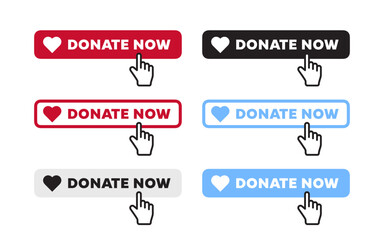 Donate now button. Charity and volunteer concept