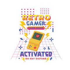 retro game console fun poster graphic design © Saranya