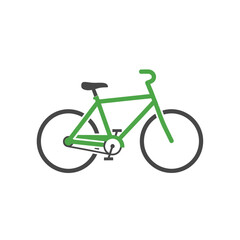 Fototapeta premium Vibrant Green Bicycle Illustration for Eco-Friendly Transportation