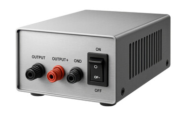 Fototapeta premium Durable linear power supply in aluminum casing, ideal for home workshops and tool power.