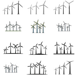 Black and Color line art icon design 