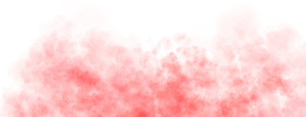 Fototapeta premium Red smoke texture on transparent background, thick swirling cloud with soft gradient and realistic density for visual compositions