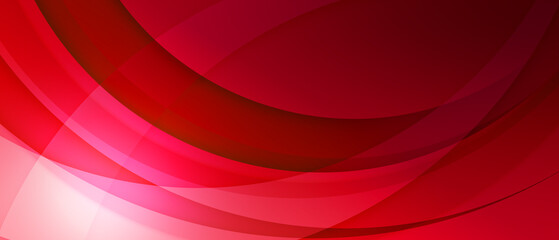 Abstract red gradient curve horizontal banner background