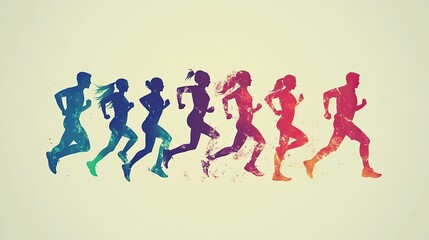 evolution, silhouette, sport, vector, people, woman, music, sports, illustration, running, human, body, 