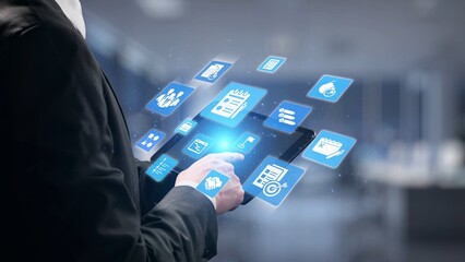 Concept of task management optimizes business efficiency. This system streamlines workflows, enhancing task management for project success and organizational productivity. Gist