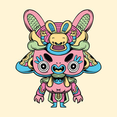 vector art cute mascot illustration design