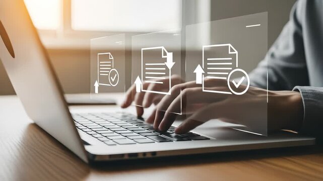 Streamline Your Workflow: Effortless Document Management & Upload on Laptop - Boost Productivity and Efficiency
