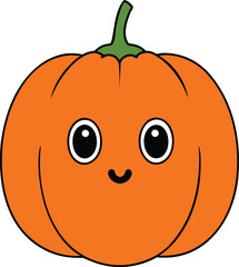 vector illustration of orange pumpkin