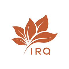 Botanical Nature Logo with Leaves in Brown, IRQ Later Logo, Elegant Plant Emblem with Typography, 

IRQ leaf logo, IRQ minimalist logo, IRQ nature logo, IRQ  botanical design, IRQ  floral emblem, IRQ 