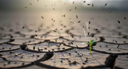 plant growing in the desert