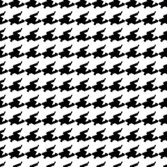 Geometric houndstooth color seamless pattern with pied-de-poule ornament. Monochrome graphic design. Modern minimalist stylish squared background. Vector chequered motif for fabric, textile.