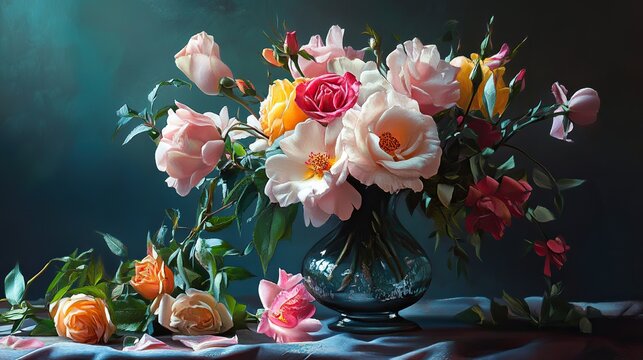 flower, bouquet, vase, flowers, rose, pink, nature, blossom, beauty, bunch, floral, bloom, arrangement, 