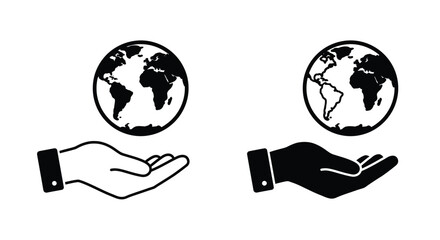 Hands cradling the earth representing care and global responsibility