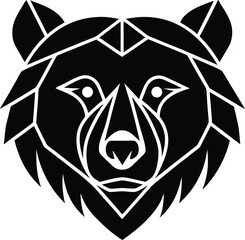 This vector illustration features a powerful tribal wolf head tattoo design, capturing the wild spirit of the animal